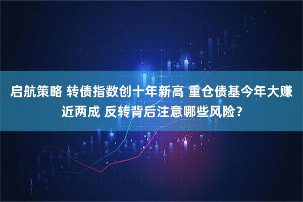 启航策略 转债指数创十年新高 重仓债基今年大赚近两成 反转背后注意哪些风险？