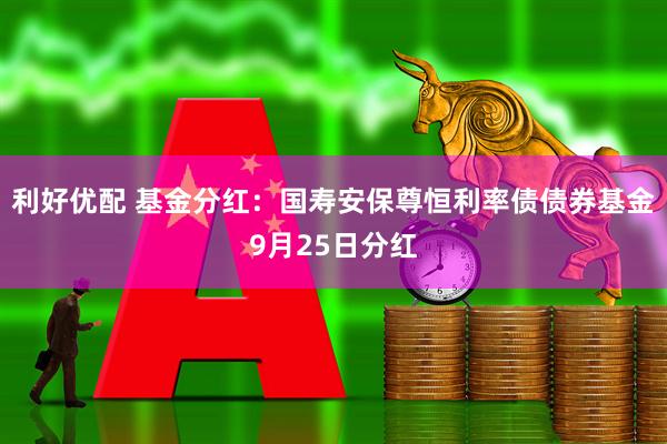 利好优配 基金分红:国寿安保尊恒利率债债券基金9月25日分红